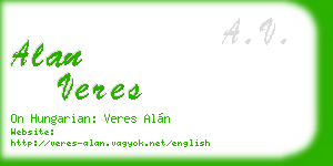 alan veres business card