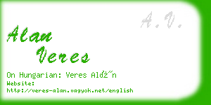 alan veres business card